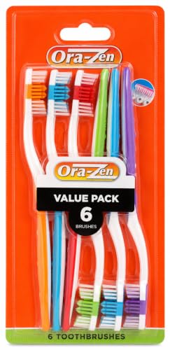 Adult Toothbrushes 6 Pack, Manual Toothbrush Value Pack with - Product Imagery