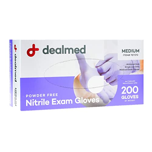 Dealmed Nitrile Exam Gloves - Latex Free - Medium - 200 Count - Product Imagery