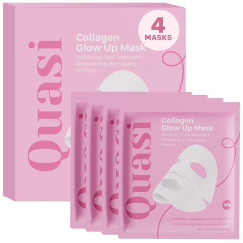 Quasi Bio-Collagen Face Mask Overnight – Hydrating Korean Sheet Mask – Niacinamide & Low Molecular Collagen – Firming & 