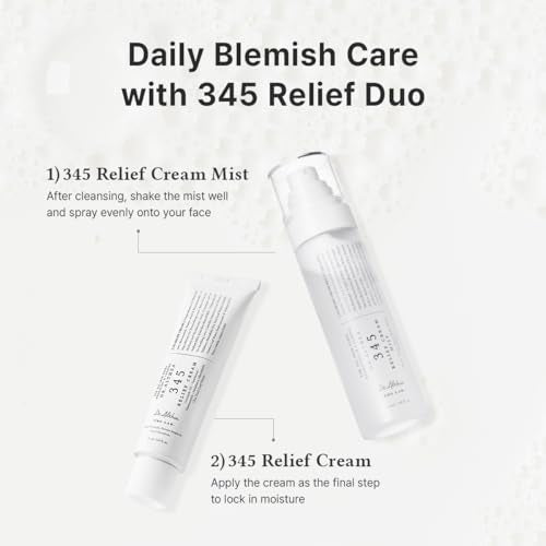 345 Relief Cream & Mist Duo, Korean Vegan Skin Care Set - Product Imagery