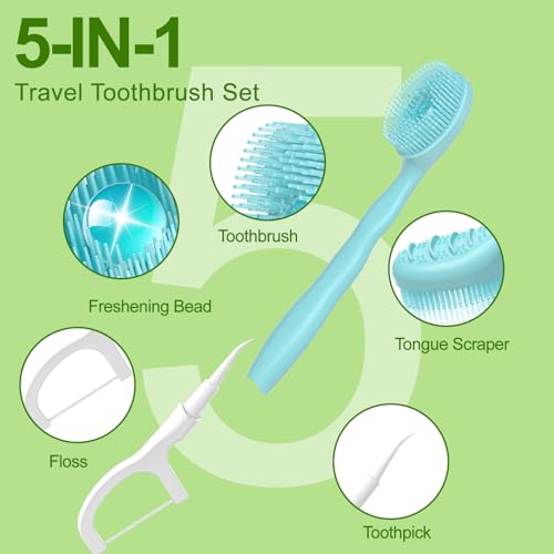 28 Packs Mini Brushes Disposable Toothbrushes, Mix Flover - Product Imagery