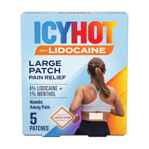 Icy Hot Lidocaine Pain Relief Patches, Max Strength, 5-Ct. - Product Imagery
