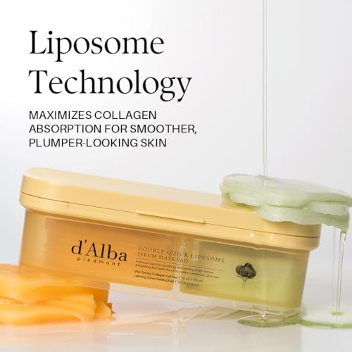 d'alba Piedmont Double Quick Liposome Serum Mask Pad, 70 Gel+30 - Product Imagery