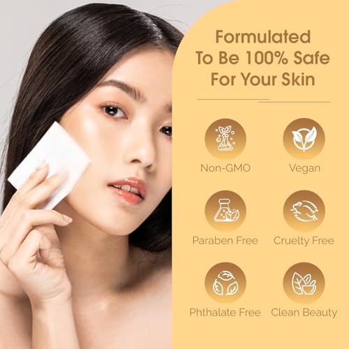 Vitamin C & Vitamin E Face Wipes – Dermatologist Tested, - Product Imagery