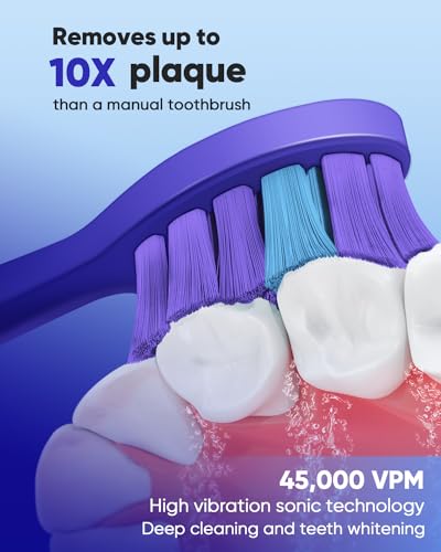 MySmile DY156 Electric Toothbrush for Adults with 3 Brush Heads - Product Imagery