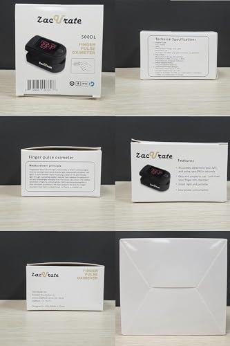 Zacurate 500 Series Fingertip Pulse Oximeter Blood Oxygen - Product Imagery