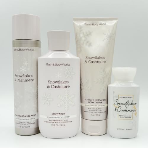 Bath Body Works Snowflakes Cashmere 4 Piece Gift Set - Bath & Body Works Official Imagery - 1