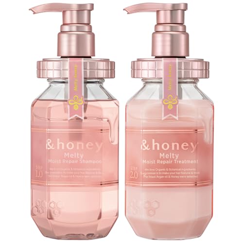 & Honey [Genuine Product] &honey Melty Moist Repair Shampoo & Conditioner Set 440mL+450g/14.87.fl.Oz+15.69Oz Sulfate-Fre