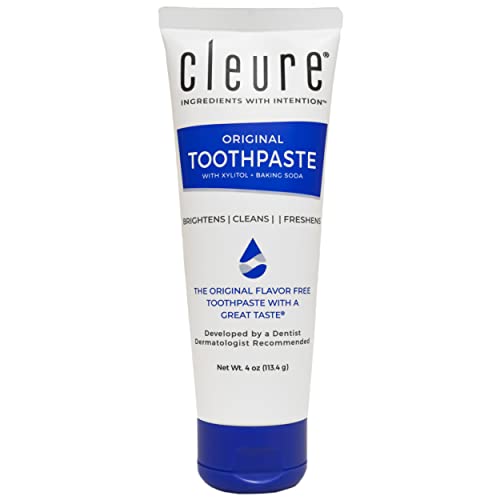 Cleure Fluoride Free Toothpaste, SLS & Mint Free (4oz Tube, 1 Pk) - Product Imagery