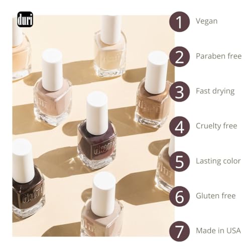 duri Nail Polish – Warm Color Collection, Glossy Finish, Fast - Product Imagery