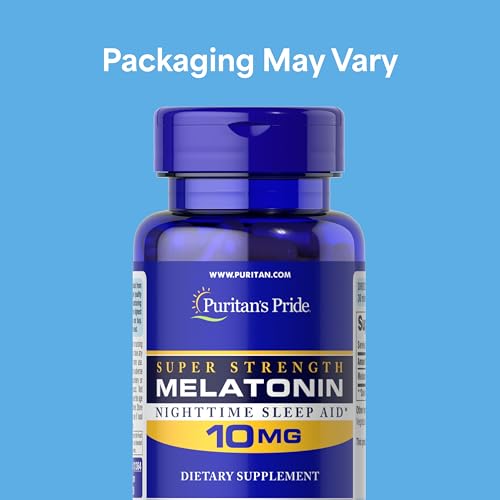Puritan's Pride Premium Super Strength Melatonin 10mg Sleep Aid - Product Imagery
