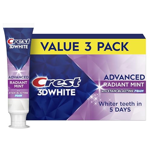 Crest 3D White Advanced Teeth Whitening Toothpaste, Crest 3D - Product Imagery