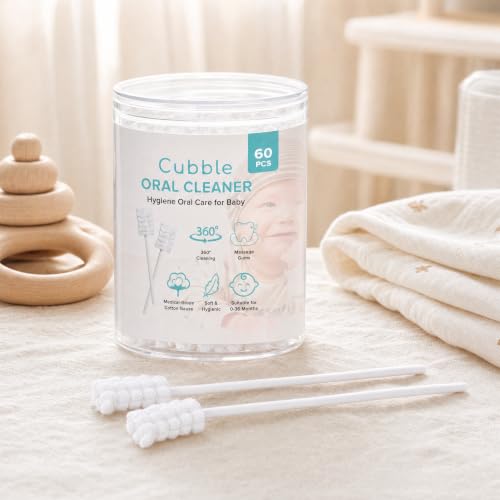 Baby Tongue Cleaner, 60pcs, Disposable Infant Toothbrush, - Product Imagery