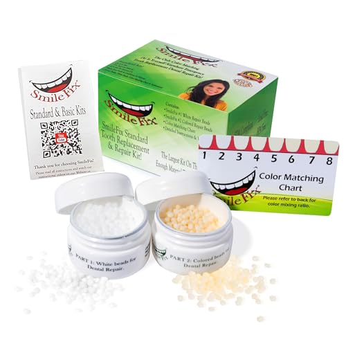 Smile Fix SmileFix Standard Dental Repair Kit - Color Matching Compound - For Missing Or Damaged Teeth - Fix Gaps, Broke