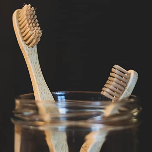 Custom Name Biodegradable Bamboo Toothbrushes, Personalized Soft - Product Imagery