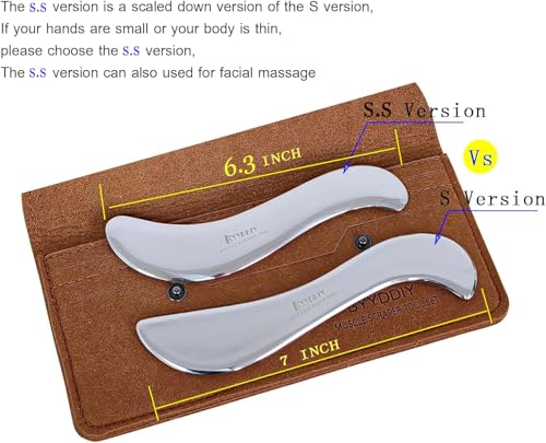 BYYDDIY-Non-Magnetic 304 Stainless Steel Gua Sha Muscle Scraper - Product Imagery