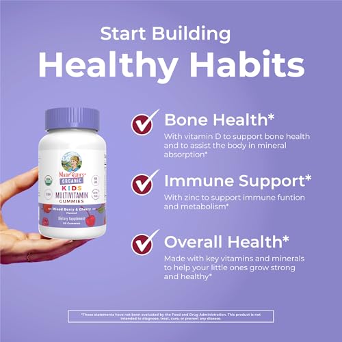 MARYRUTH'S USDA Organic Multivitamin Gummies, Ages 4+, Kids - Product Imagery