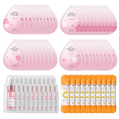 60pcs Travel Skincare Set, Mini Skin Care Kits Including Face - Product Imagery
