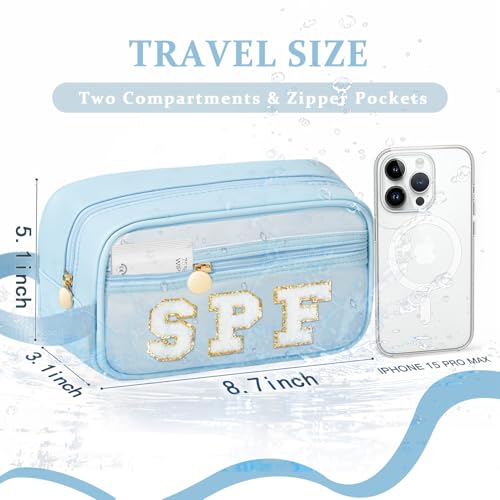 COSHAYSOO Clear Sunscreen Bag Makeup Toiletries Pouch Beach - Product Imagery