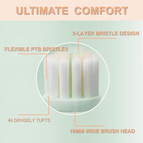 Ultra-Soft Toothbrushes, Thin Wide Head, 3-Layer Tapered - Product Imagery