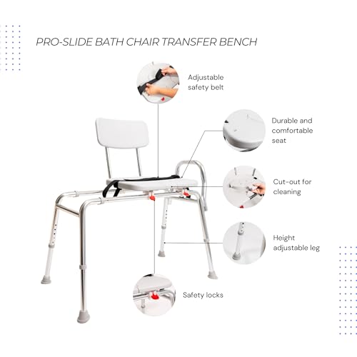Eagle Health Supplies Pro-Slide Shower Chair & Tub Transfer - Product Imagery