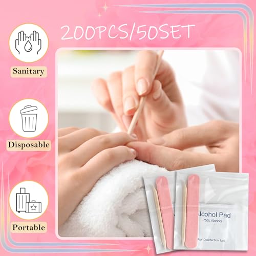 50 Set Disposable Press on Nail Tool Kit, Including 50pcs Nail - Product Imagery