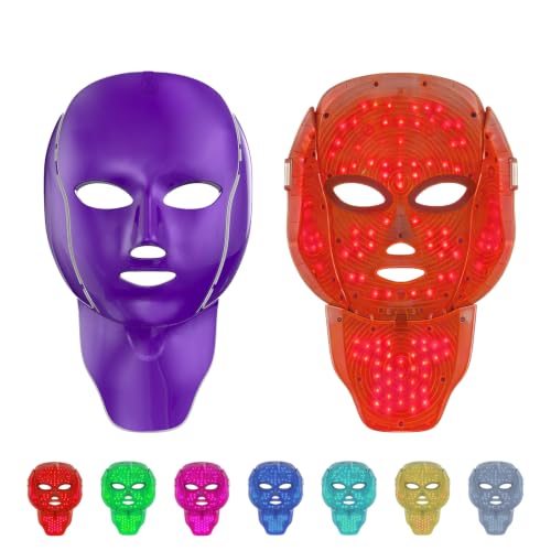 AIHEU 3D Cordless Red Light Therapy Mask for Face and Neck – Fragrance Free, Latex Free, Paraben Free, Phthalate Free, S