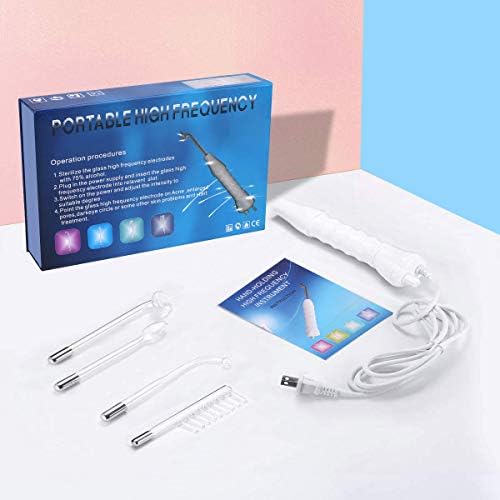 Portable Beauty Tool with 4 Red Glass Wand, Personal Skin Care - Product Imagery