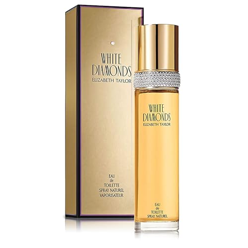 Elizabeth Taylor White Diamonds Eau de Toilette for Women, 3.3 fl oz – Lily, Tuberose, Sandalwood