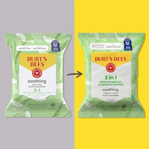 Burt's Bees Soothing Fragrance Free Facial Towelettes, 30 ct., - Product Imagery