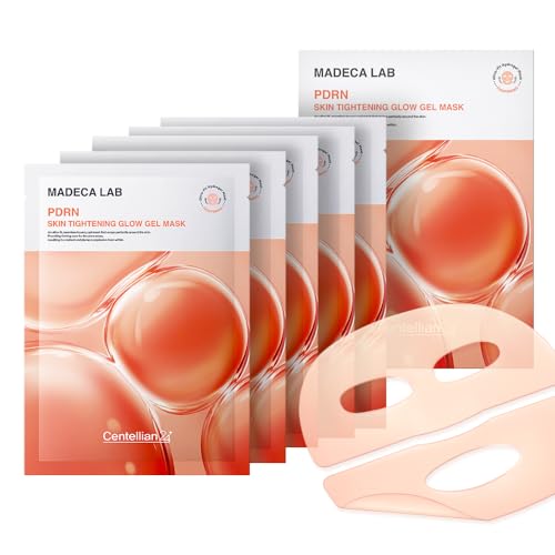 CENTELLIAN 24 Madeca Lab PDRN Firming Glow Korean Hydrogel Face Mask – Paraben Free, Scented, PDRN Gel Mask (5pc)