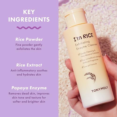 TONYMOLY I'm Rice Enzyme Cleanser - Rice Powder and Papaya - Product Imagery