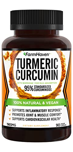 FarmHaven Turmeric Curcumin with BioPerine Black Pepper & 95% - Product Imagery