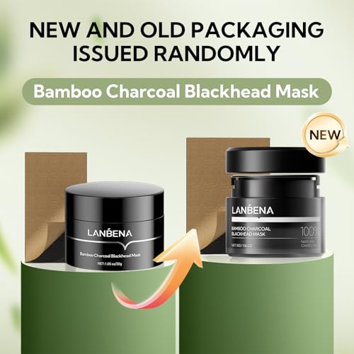 LANBENA 3.0 Bamboo Charcoal Blackhead Remover Mask, Nose Pore - Product Imagery