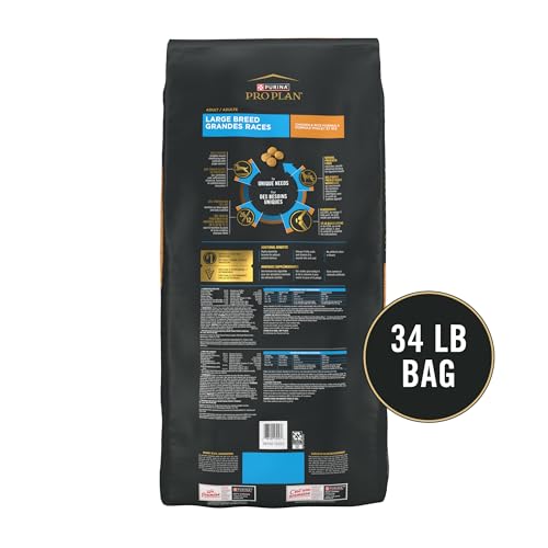 Purina Pro Plan Large Breed Dry Dog Food, Chicken & Rice, 34 lb - Product Imagery