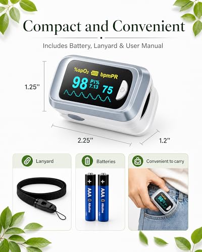Fingertip Pulse Oximeter Blood Oxygen Saturation Monitor Pulse - Product Imagery