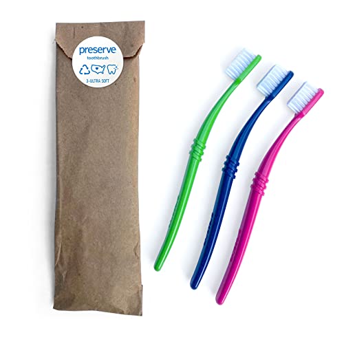 Preserve Adult Toothbrushes, Ultra Soft Bristles, Recycled - Product Imagery