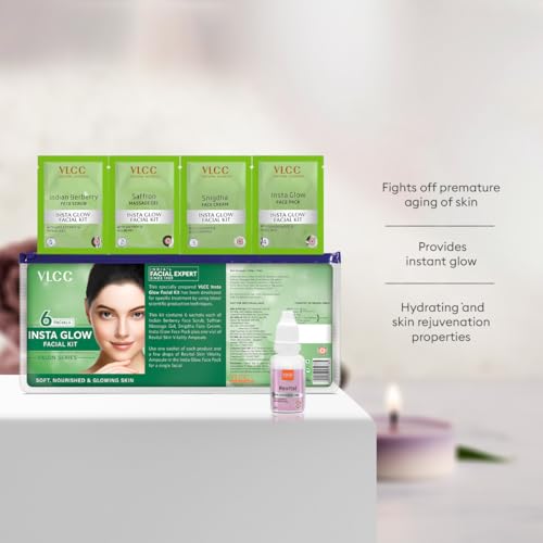 VLCC Salon Series Instaglow Facial Kit (6 Facials)(240gm+12ml) - Product Imagery