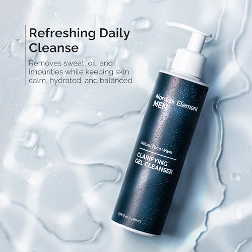 Nordisk Element Men’s Face Wash – Clarifying Gel Cleanser with - Product Imagery