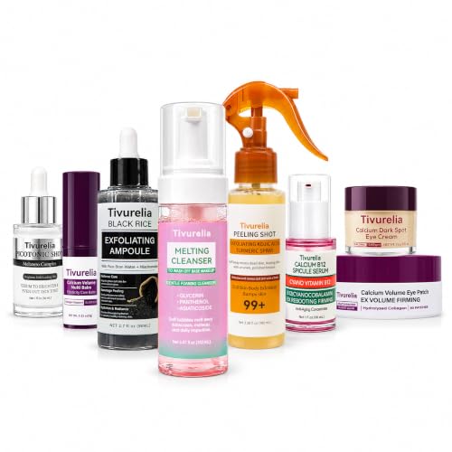 Calcium Daily Skincare Set, Facial Care Kit with Cleanser, - Product Imagery