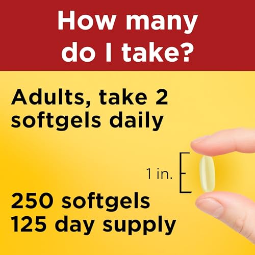 Nature Made Fish Oil Omega 3 Supplements, 1000mg Softgels, 250 - Product Imagery