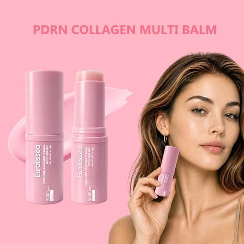 PDRN Eye Balm Stick 2 Pack, Collagen Multi Balm with Pink B12, - Product Imagery