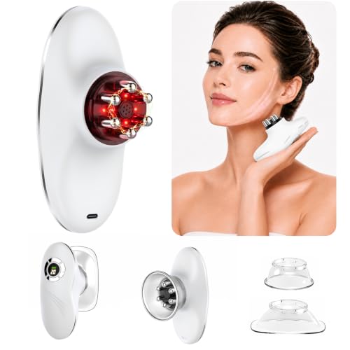 SIXNINE 4-in-1 Face & Body Massager, 9-Level Suction,Cupping,Heat & Red Light Mode