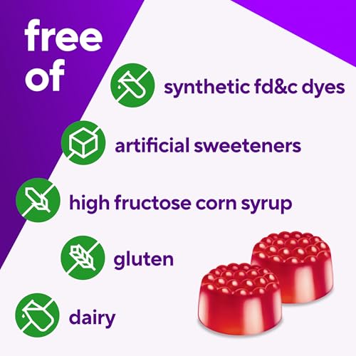 Vitafusion Vitamin B12 1000 mcg | 140 Gummies | Yummy Raspberry - Product Imagery