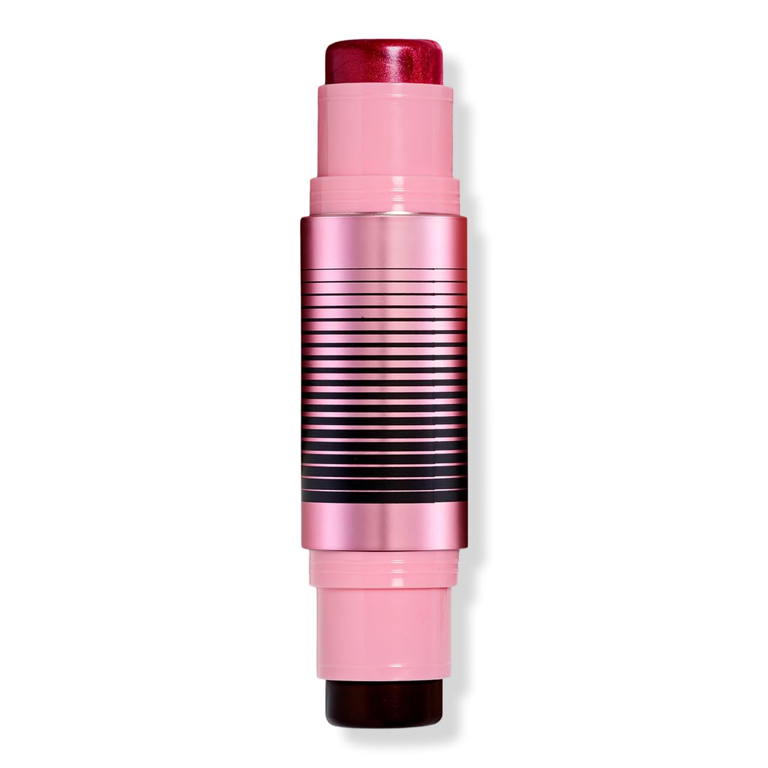 DIBS Beauty GlowTour Duo Shimmering Blush & Contour Stick for Face and Lips, Buildable Cream Formula, Pearly Glow Finish