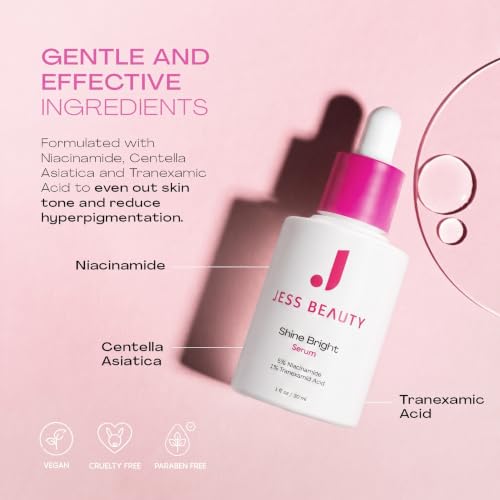 JESS BEAUTY | Shine Bright Serum | Niacinamide & Tranexamic Acid - Product Imagery