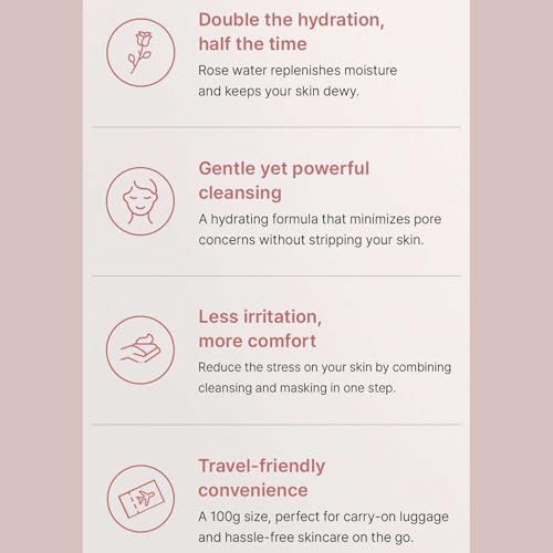 Rose & Bamboo Whipping Pack Cleanser, 3-in-1 Makeup Remover, - Product Imagery