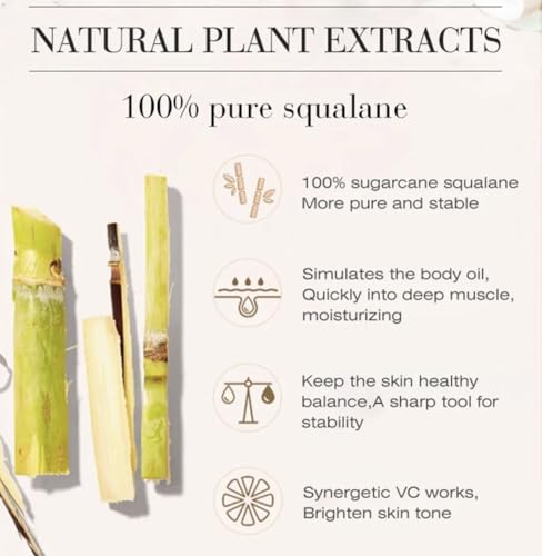 Squalane and Vitamin C Rose Serum. Anti Aging Anti Wrinkle - Product Imagery