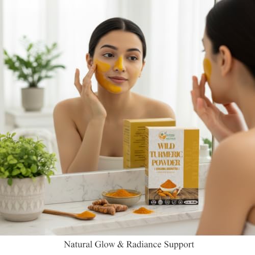 Herbs Botanica Wild Turmeric Powder 100% Pure & Natural Kasturi - Product Imagery