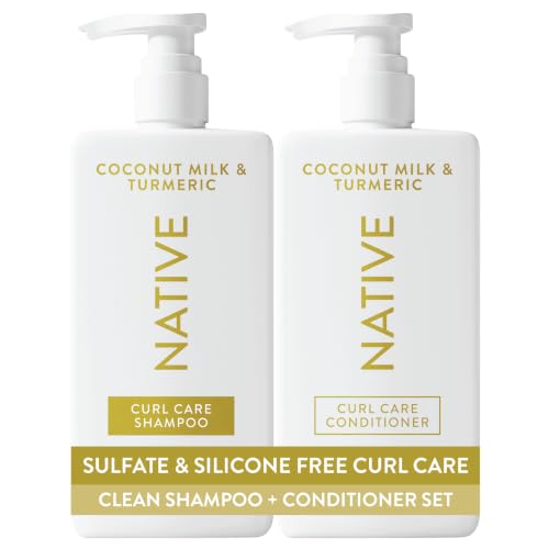 Native Coconut & Turmeric Shampoo and Conditioner Contain Naturally Derived Ingredients | All Hair Types, Color & Treate